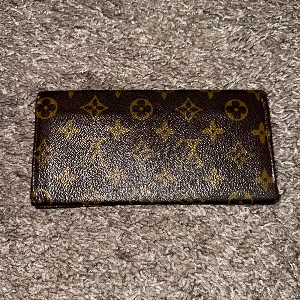 Brown and Gold Monogram Wallet - Picture 2 of 11